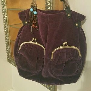 Ted Baker purple velvet bag